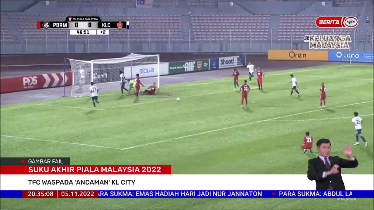 5 NOVEMBER 2022 BERITA PERDANA - SUKU AKHIR PIALA MALAYSIA 2022: TFC WASPADA 'ANCAMAN' KL CITY