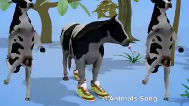 Funny cow dance and song #funny