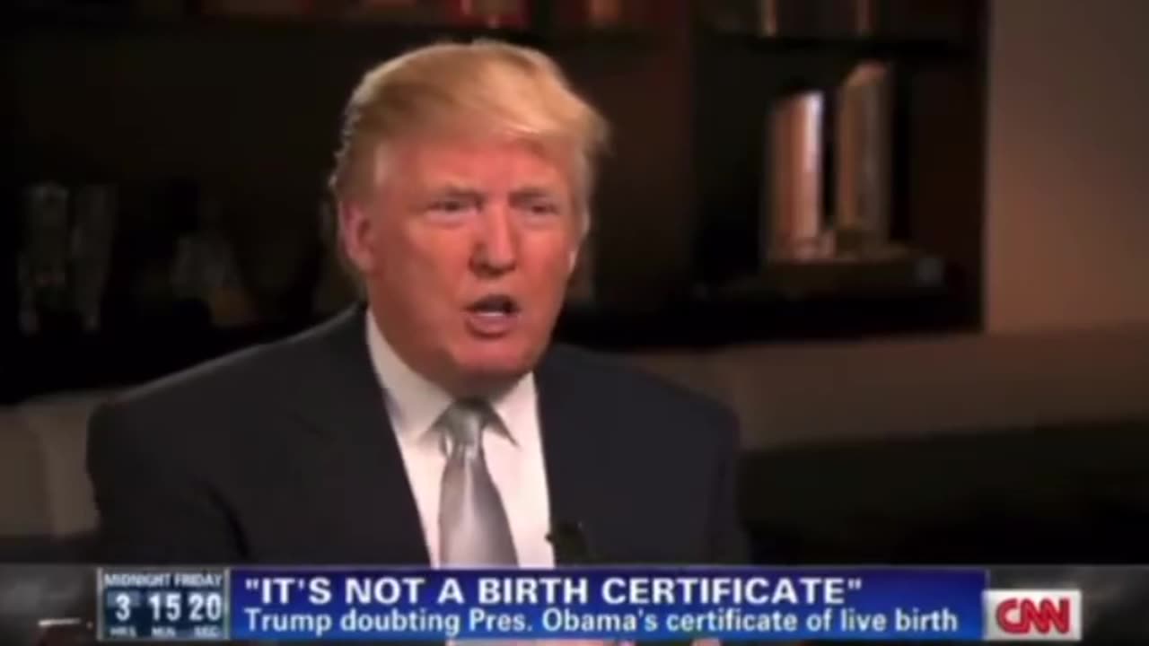 Trump's thoughts on Obama's birth certificate in 2001