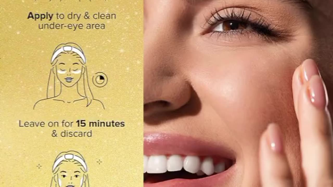 MAREE 24K Gold Under Eye Patches - Anti-Aging & Rejuvenating Masks.