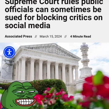 NEWS FLASH - SCOTUS ruled Public Officials can be Sued for Blocking Critics on Social Media