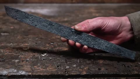 Damascus Steel Japanese Tanto from Chainsaw Chain