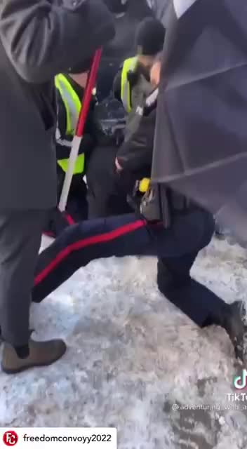 Police Violently Arresting People Taking Fuel To Truckers In Canada