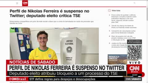 Perfil de Nikolas Ferreira é suspenso no Twitter