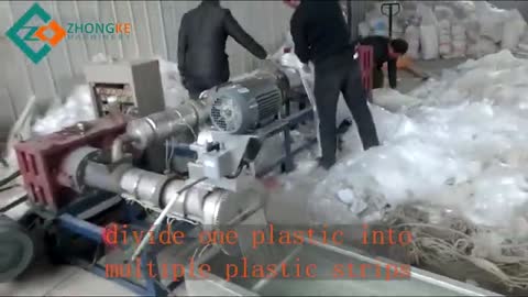 Simple plastic film pellet making production line