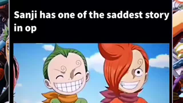 Sanji has saddest story