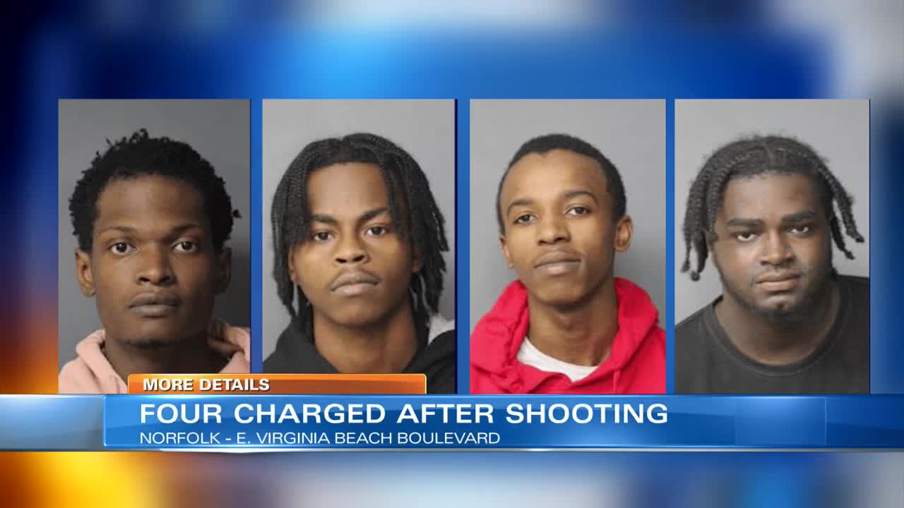 4 arrested in E. Virginia Beach Blvd. shooting in Norfolk