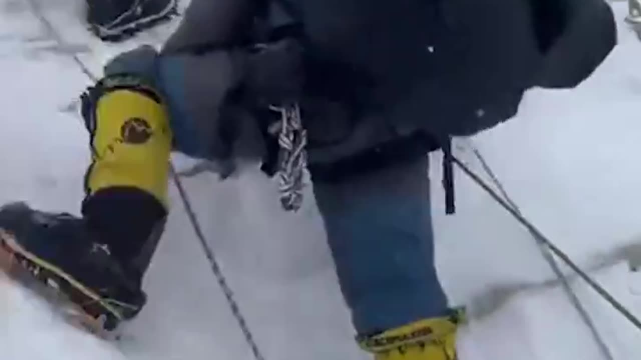 A Traffic Jam Of Hundreds Of Climbers Forms On Everest