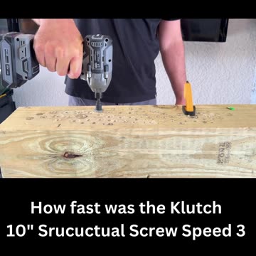 New Klutch 20v Impact. vs 10" screw.