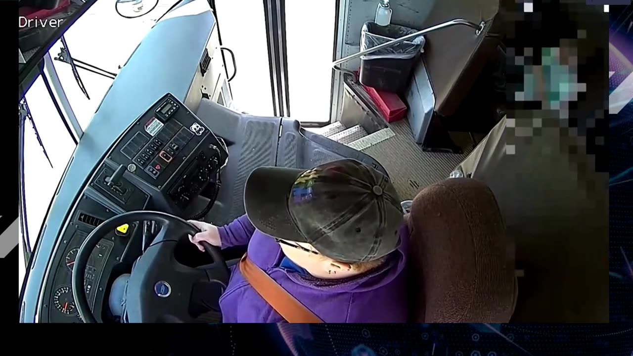 7th grader stops bus after driver passes out