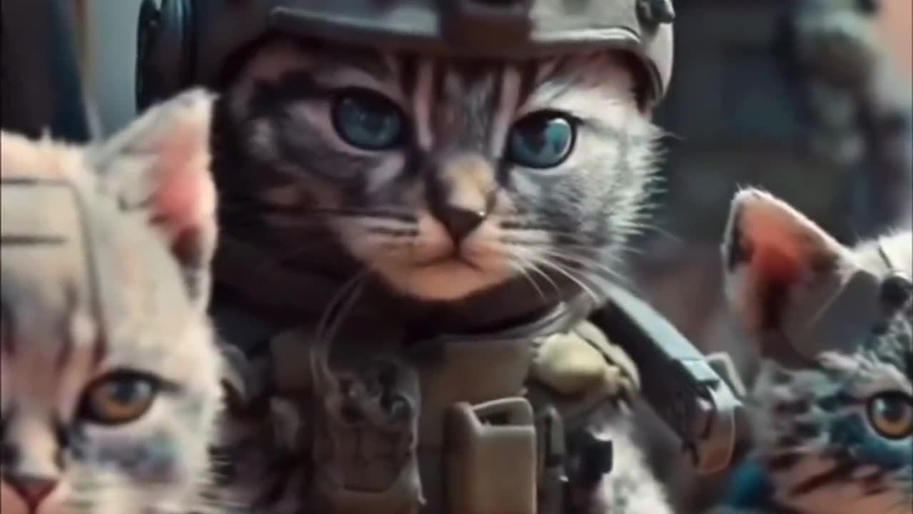 Army Kitty Cute Baby Cat