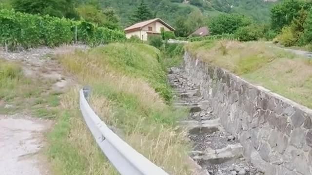 Cold Lava Begins to Enter the Village