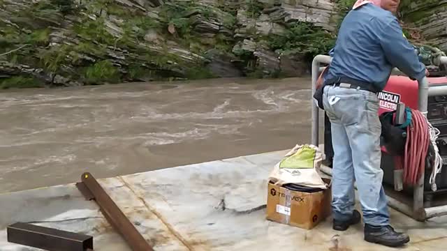 Moving Heavy Machinery on a River