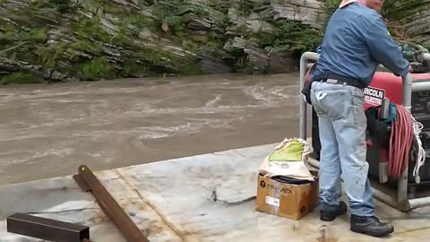 Moving Heavy Machinery on a River