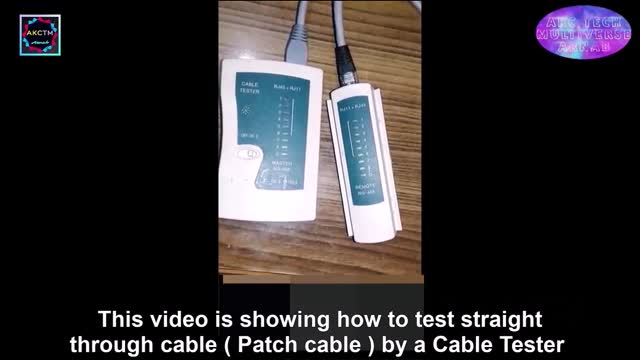 Cross-over LAN cable-checking procedure using the LAN cable tester