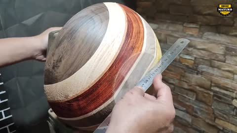 MIXED WOOD SALAD BOWL, woodturning