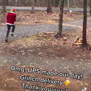 BEST UPS DRIVER EVER! The GRINCH in reverse!!!