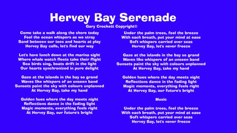 Hervey Bay Serenade Song