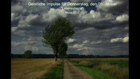 Geistliche Impulse für Donnerstag, den 05. Januar