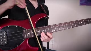 Playing bass with a bow actually sounds HEAVENLY