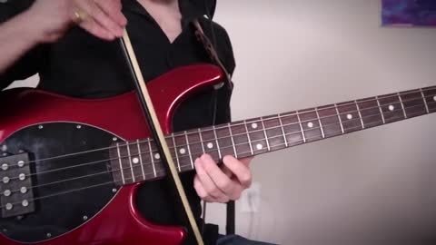 Playing bass with a bow actually sounds HEAVENLY