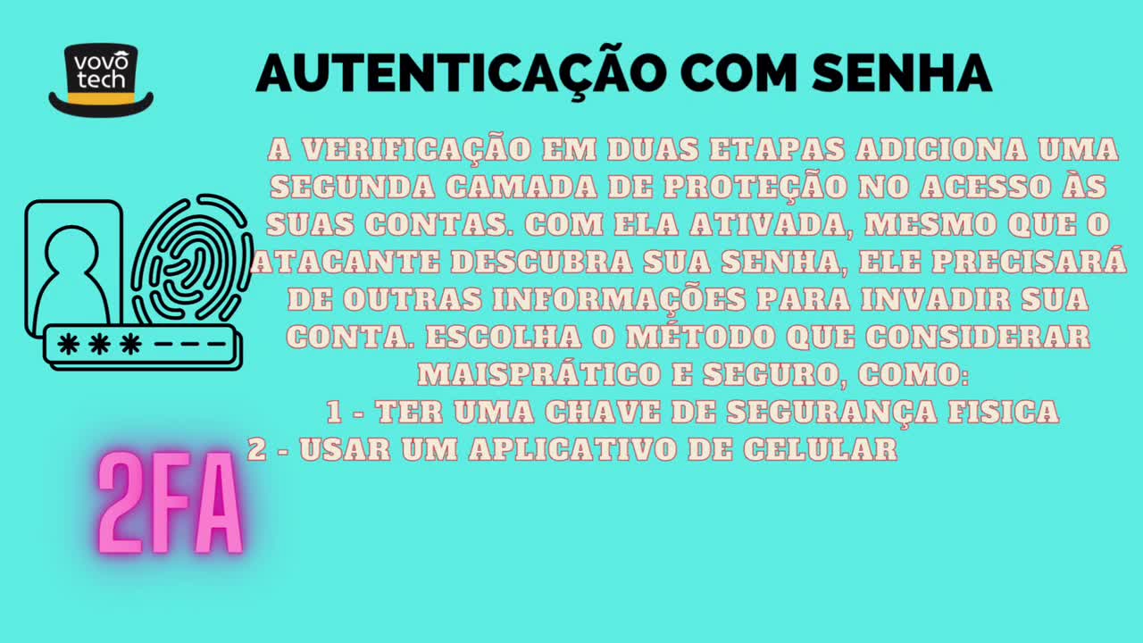#Segurança #terceiraidade #duplofatordeautenticao #2FA