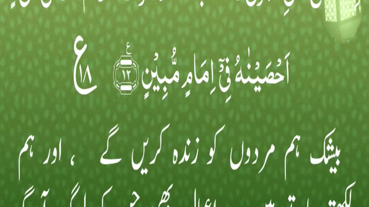 Surah Yaseen Ayat # 12 #tajweediquran #yaseen #mbachain
