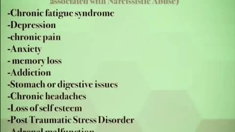 Narcissist abuse and what it does to your health \ it destroys it