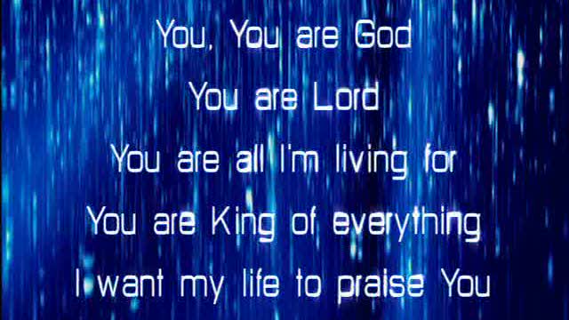 You You are God for 12.30 service