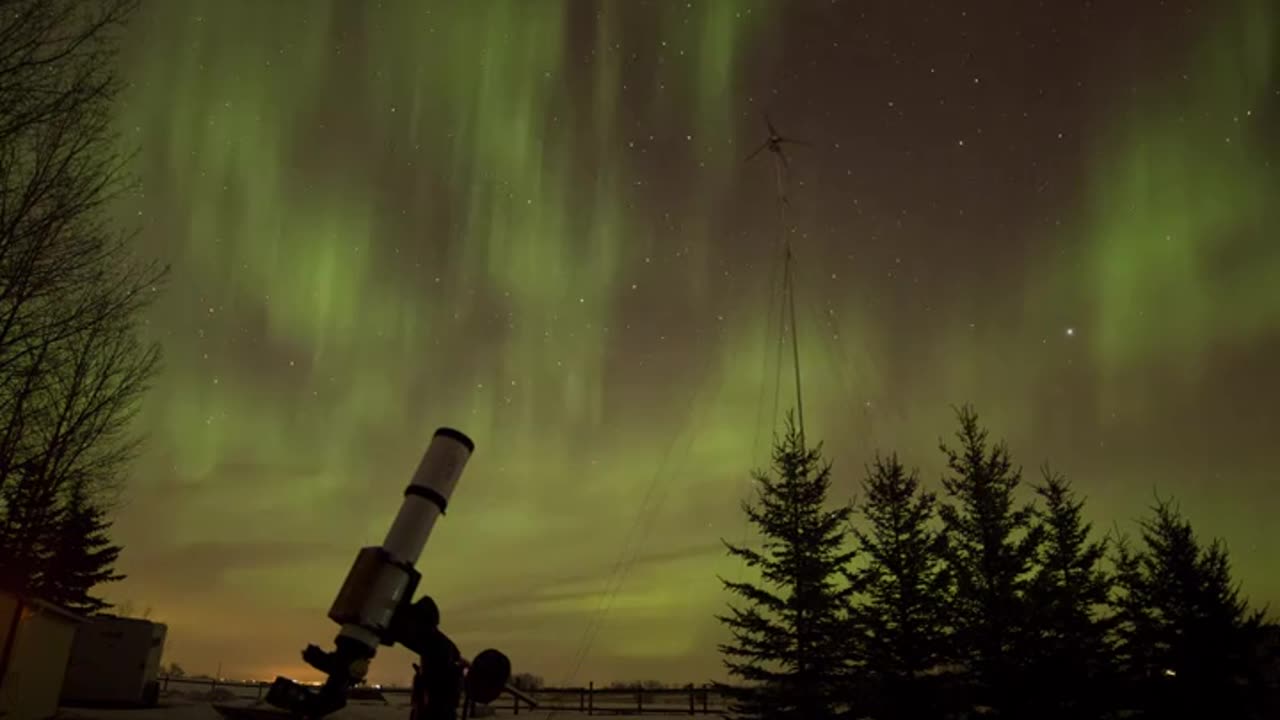 Aurora Borealis Interrupts my Astronomy Session 19 April 2018