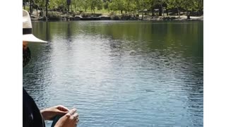 Knitting by the lake!