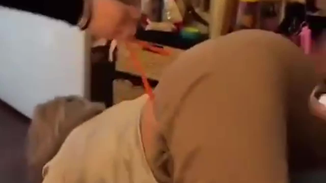 Orange Thong Wedgie on Snapchat