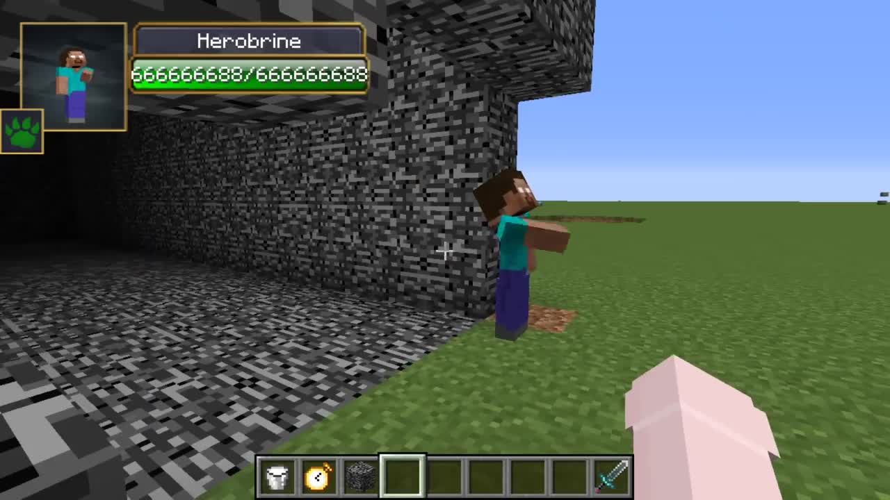 Herobrine vs all Herobrine and Creepypasta mobs in minecraft part 5