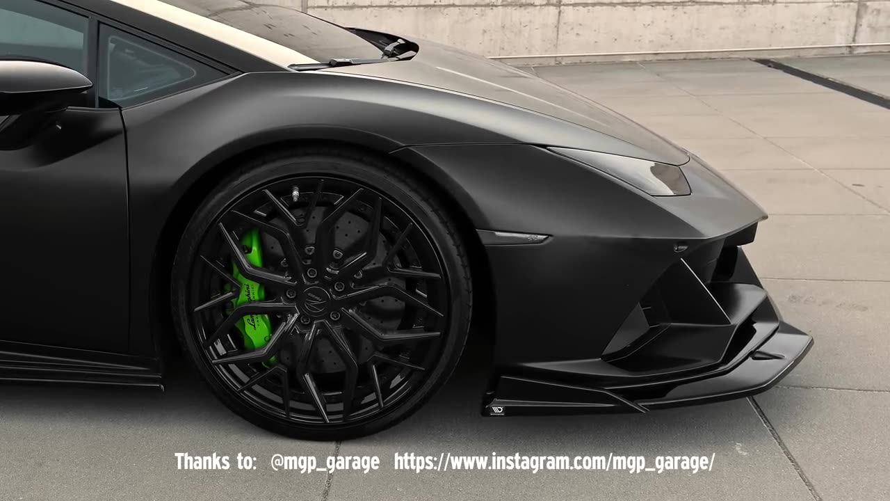 REVIE LAMBORGHINI HURACAN EVO BLACK COLOR BY ROCARS