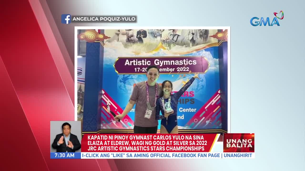 Kapatid ni Pinoy gymnast Carlos Yulo na sina Elaiza at Eldrew, wagi ng gold at silver...