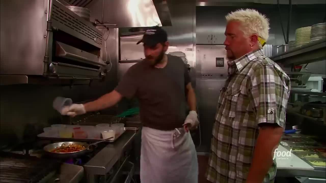 37_Guy Fieri Eats Chicken Chili Corn Chip Pie Diners, Drive-Ins and Dives Food Network