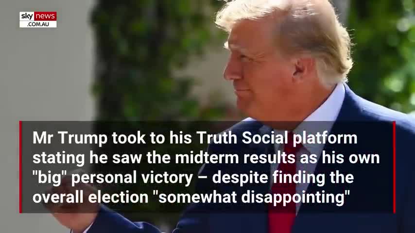 Donald Trump releases video touting 'huge' midterm election wins