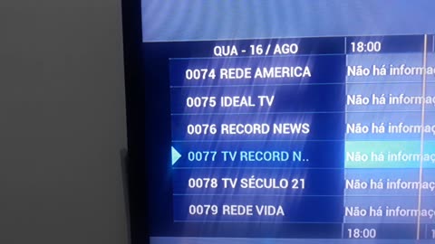 Todos os canais do sat hd regional