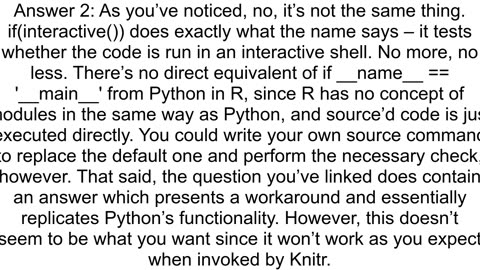 Is ifinteractive an R equivalent to the pythonic if __name__ __main__ main