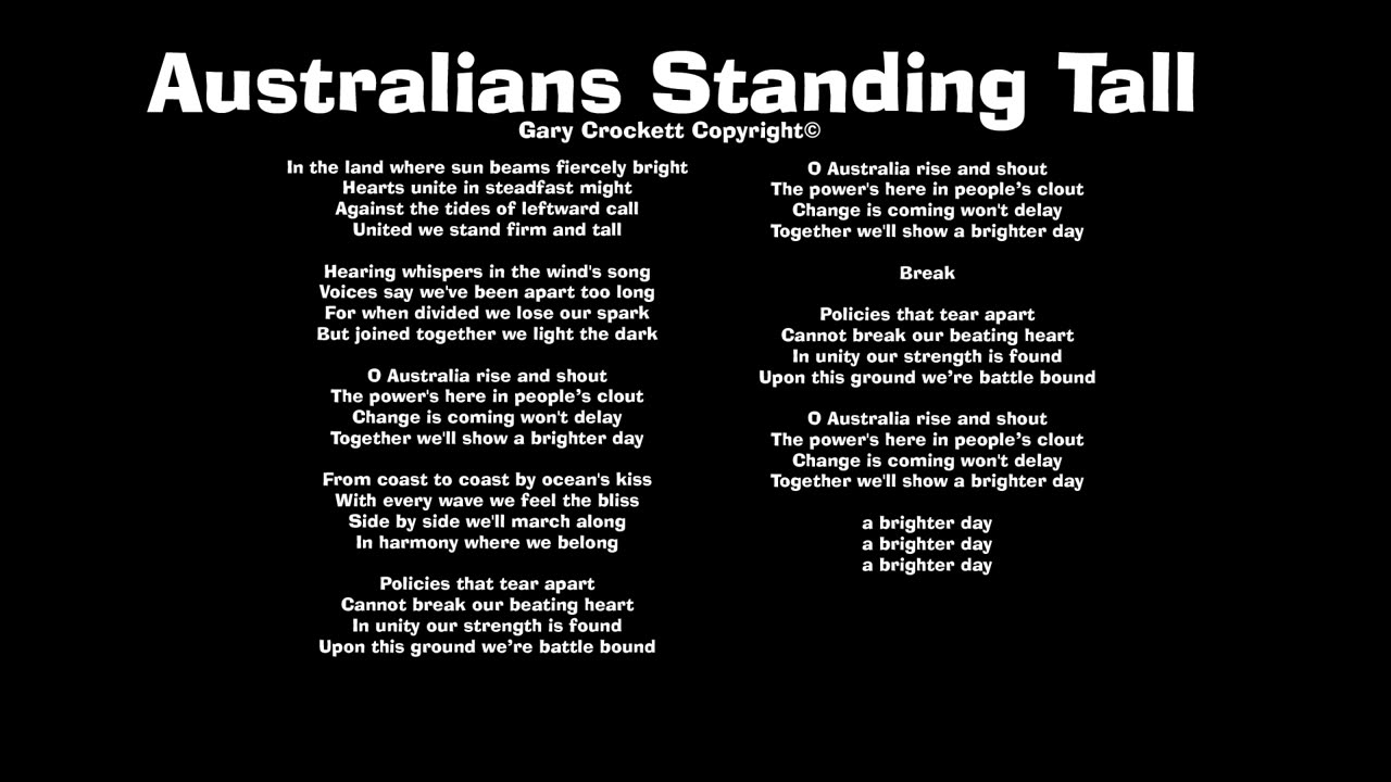 Australians Standing Tall Song