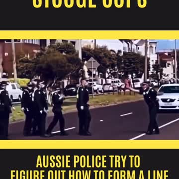 Australian police have trouble forming a line