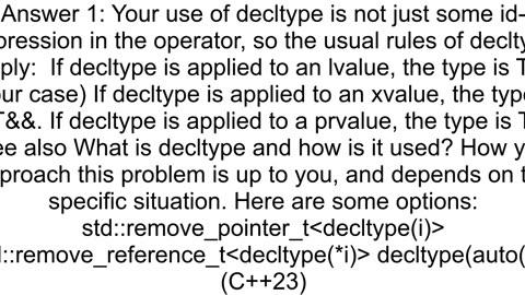 How do you get the datatype from a pointer to a datatype with decltype