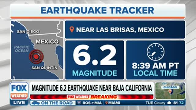 Magnitude 6.2 Earthquake Detected Near Baja California, Felt In San Diego