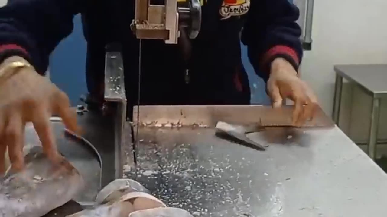 How To Make Frozen Seer Fish Sutting Skills#shorts