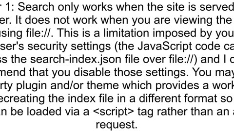 mkdocs search bar is not working after building site