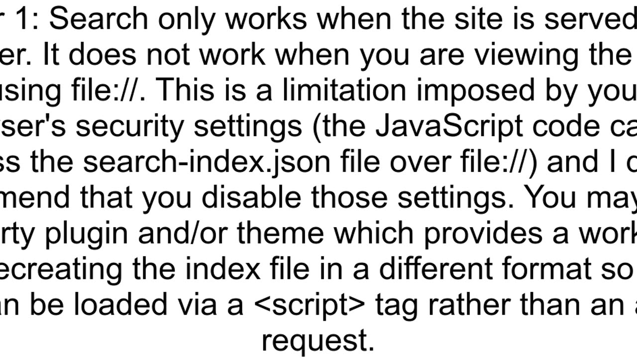 mkdocs search bar is not working after building site