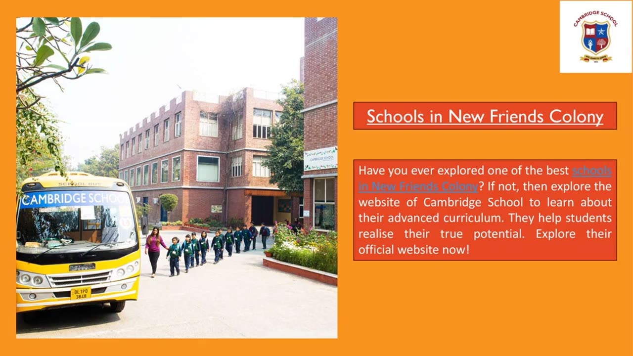 Schools in New Friends Colony