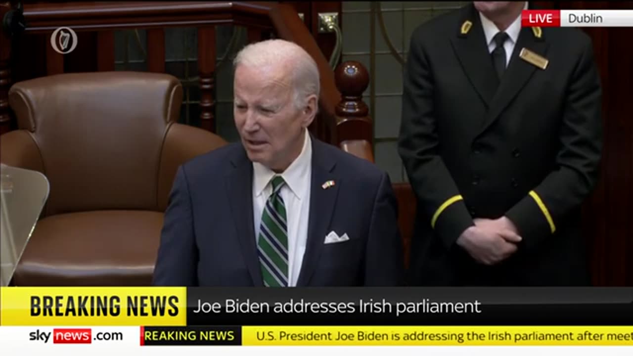 US PRESIDENT JOE BIDE ADDRESSES THE HOUSES OF THE OIREACHTAS