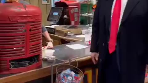 Trump stopped by a Restaurant and Iowa to talk to some of the residents