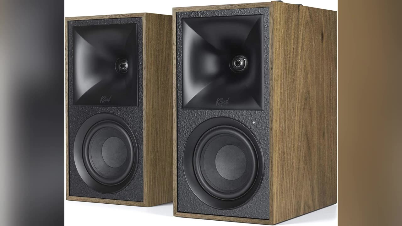 Klipsch The Fives Powered Bookshelf Speakers with HDMI-ARC in Walnut